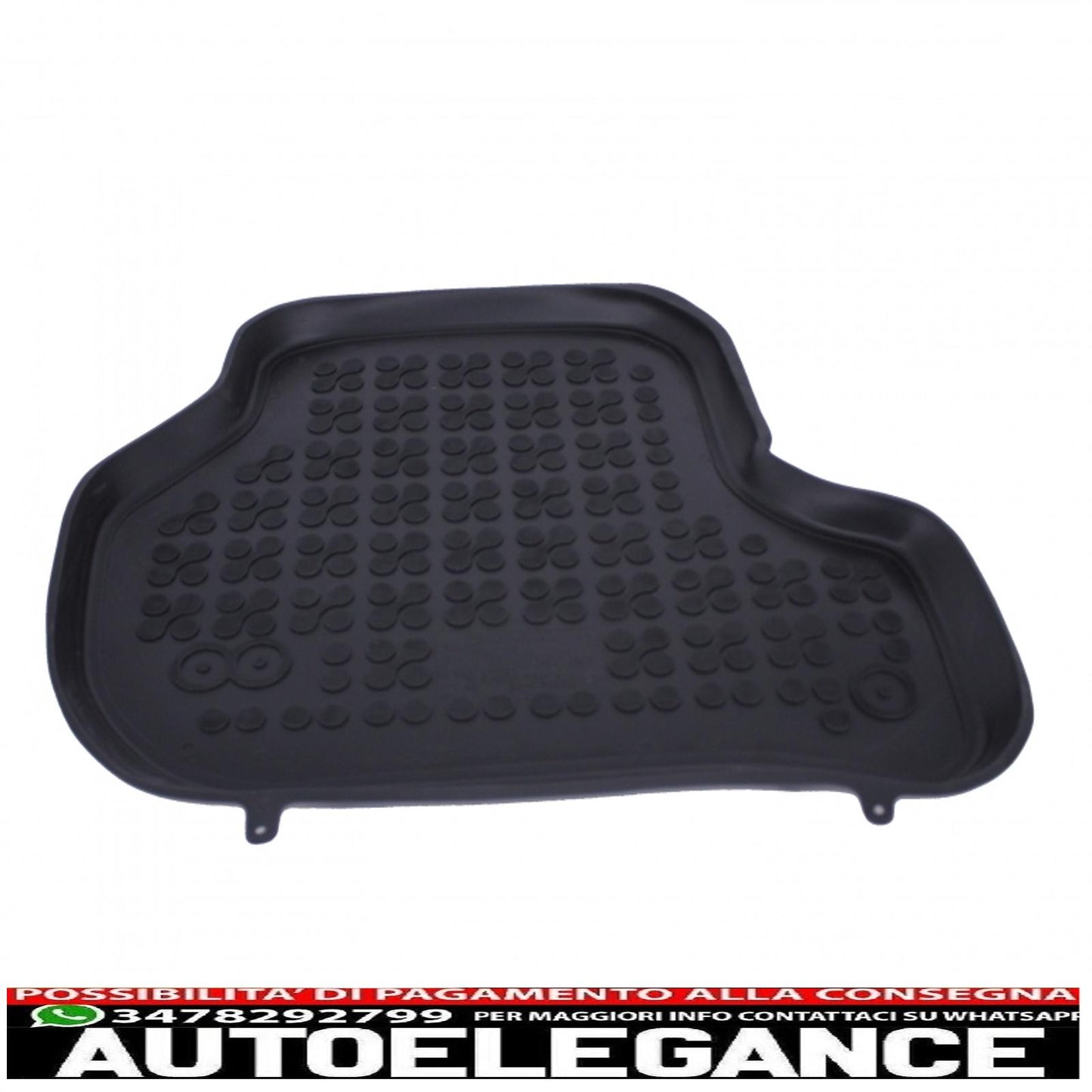 Black rubber mat suitable for Seat Leon 1p (2005-2013) Skoda Octavia II (2004-2013) VW Golf 5 Golf 6 (2003-2013) Jetta V (2005-2010) Scirocco iii (2008-2017)