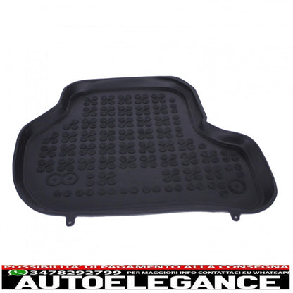 Black rubber mat suitable for Seat Leon 1p (2005-2013) Skoda Octavia II (2004-2013) VW Golf 5 Golf 6 (2003-2013) Jetta V (2005-2010) Scirocco iii (2008-2017)