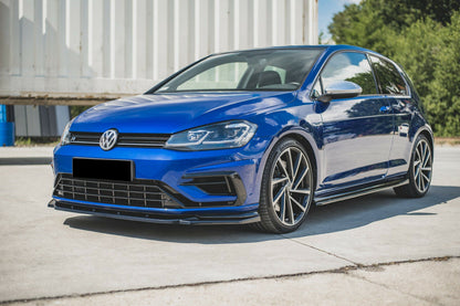 FRONT BUMPER SPLASH GUARD SUITABLE FOR VW GOLF 7.5 R RLINE 2017-2019 ABS BLACK