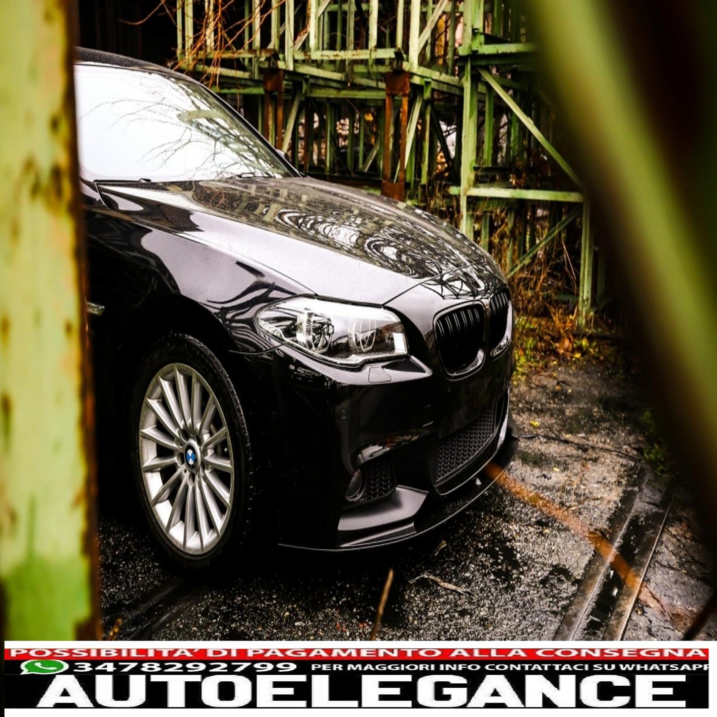 front bumper suitable for bmw f10 f11 5 series (2011-2017) with extension lip and side skirts m-performance design