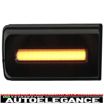 led rear lights light bar suitable for mercedes g class w463 (2008-2017) restyling 2018 dynamic design sequential cornering lights black