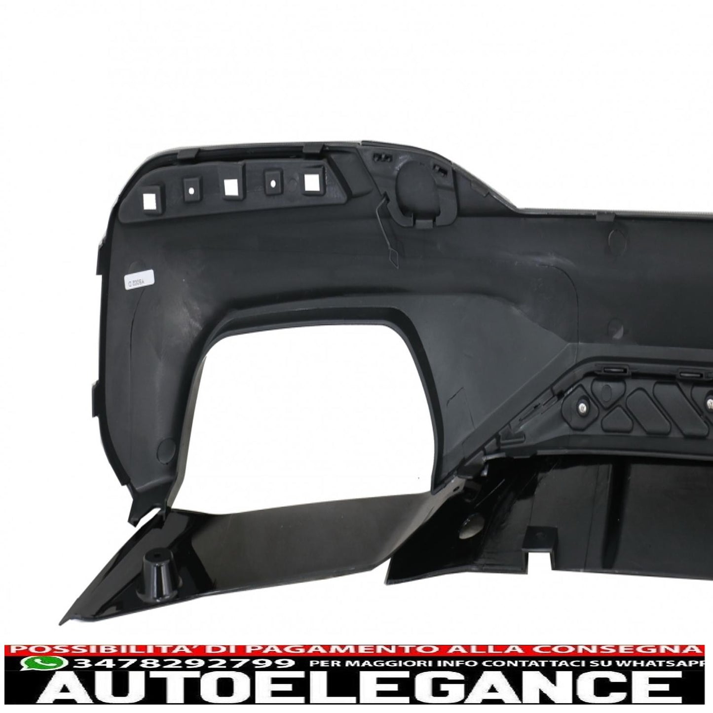 diffusore con terminali di scarico e spoiler anteriore adatto per BMW Serie 5 G30 G31 Limousine Touring (2017-up) 540 m Performance Look Piano Black