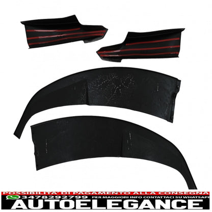 Front bumper spoiler splitter suitable for bmw 3 series f30 f31 (2011-2019) m-performance carbon film covering 