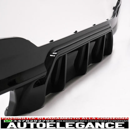 diffusore paraurti posteriore pianoforte nero con terminali di scarico neri adatti per bmw serie 5 g30 g31 limousine touring (2017-2020) design m5