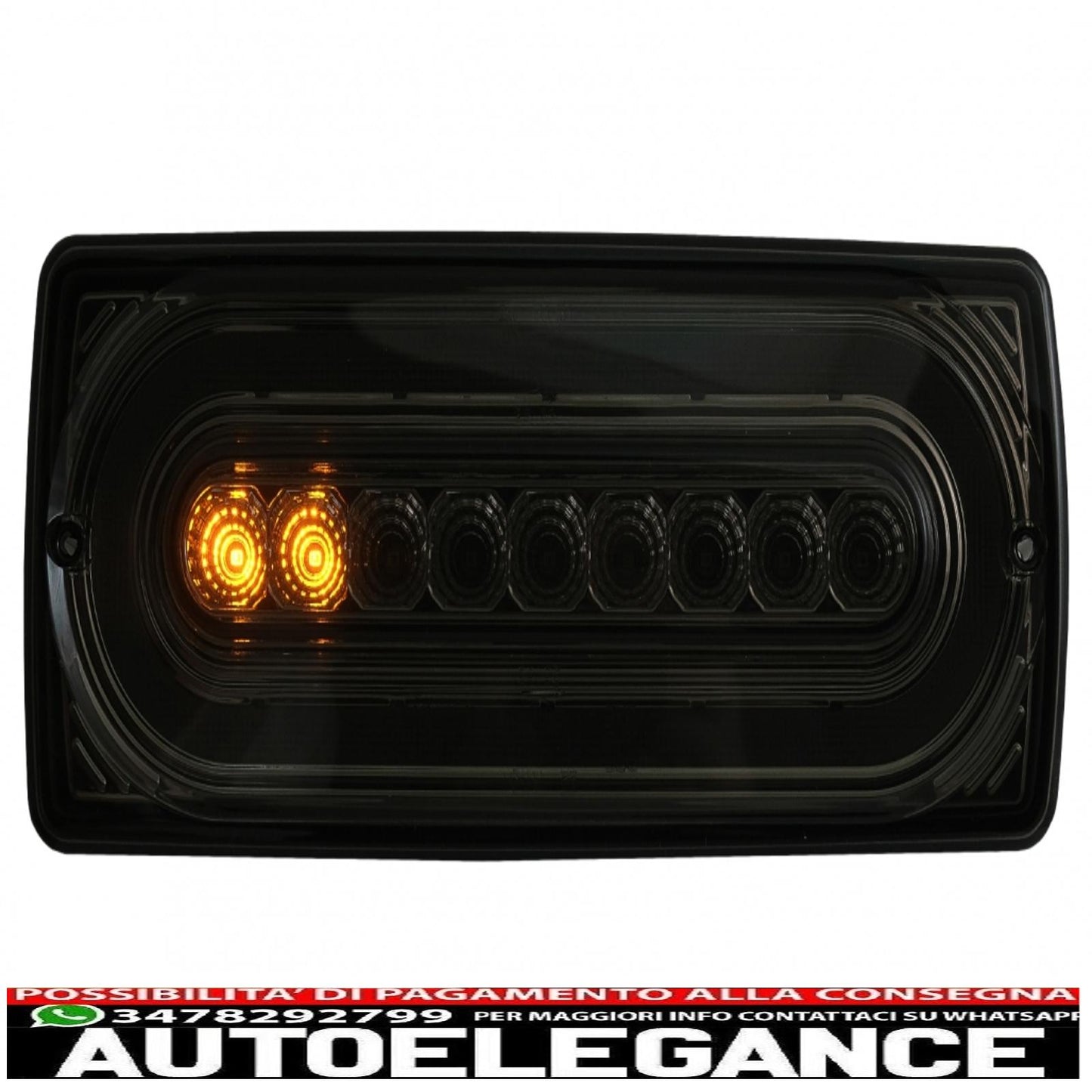fanali posteriori full led adatti per mercedes classe g w463 (1989-2017) con indicatori di direzione sequenziali dinamici fumo
