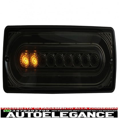 fanali posteriori full led adatti per mercedes classe g w463 (1989-2017) con indicatori di direzione sequenziali dinamici fumo