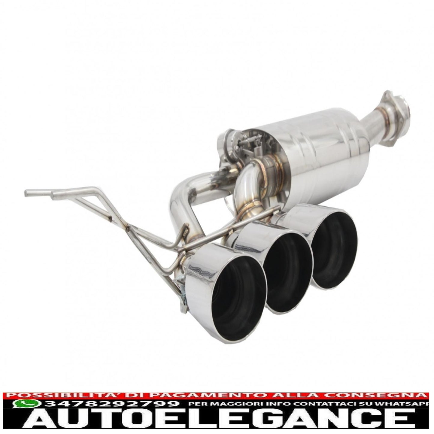 complete exhaust system suitable for mercedes g-class w463 (2009-2018) g500 g55 g63 g65 triple exhaust pipes with electronic valve