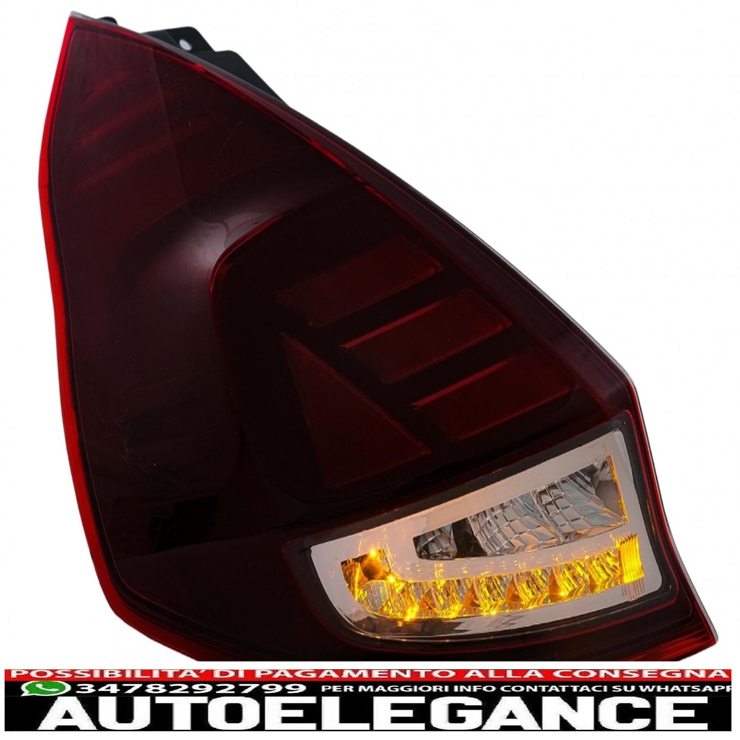 osram ledriving full led rear lights suitable for ford fiesta mk7.5 facelift (2013-2017) dynamic sequential cornering lights black edition