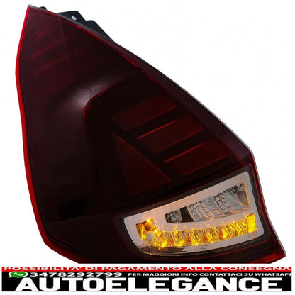 osram ledriving full led rear lights suitable for ford fiesta mk7.5 facelift (2013-2017) dynamic sequential cornering lights black edition