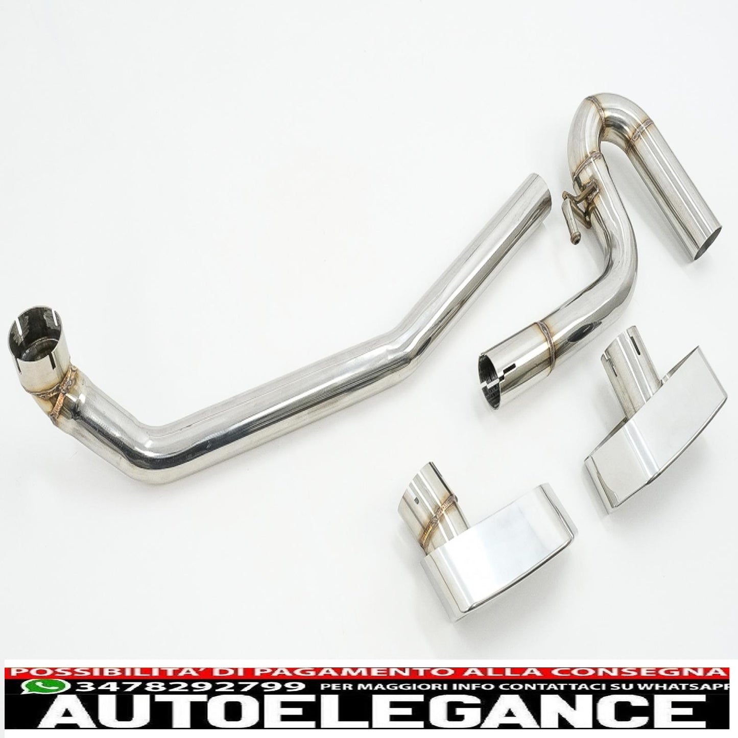 exhaust system suitable for bmw 5 series f10 (2011-2017) with square tailpipes m550i m look (PROMO) 