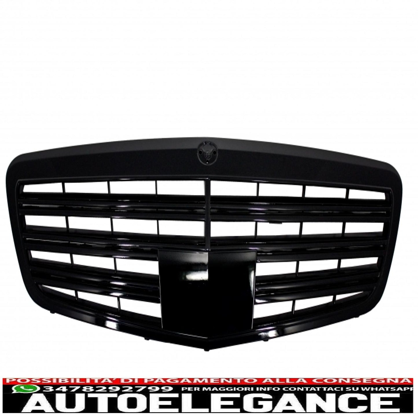 complete body kit suitable for mercedes s class w221 (2005-2011) lwb with front grille and exhaust tips piano black