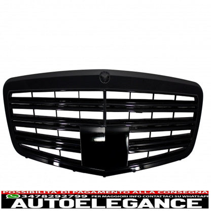 complete body kit suitable for mercedes s class w221 (2005-2011) lwb with front grille and exhaust tips piano black