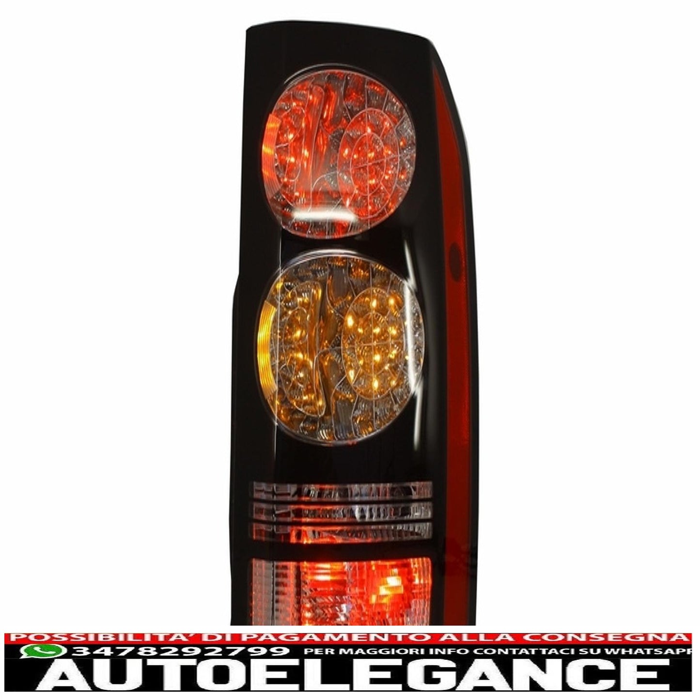LED rear lights suitable for Land Rover Discovery III 3 and IV 4 (2004-2016) black conversion to restyling look