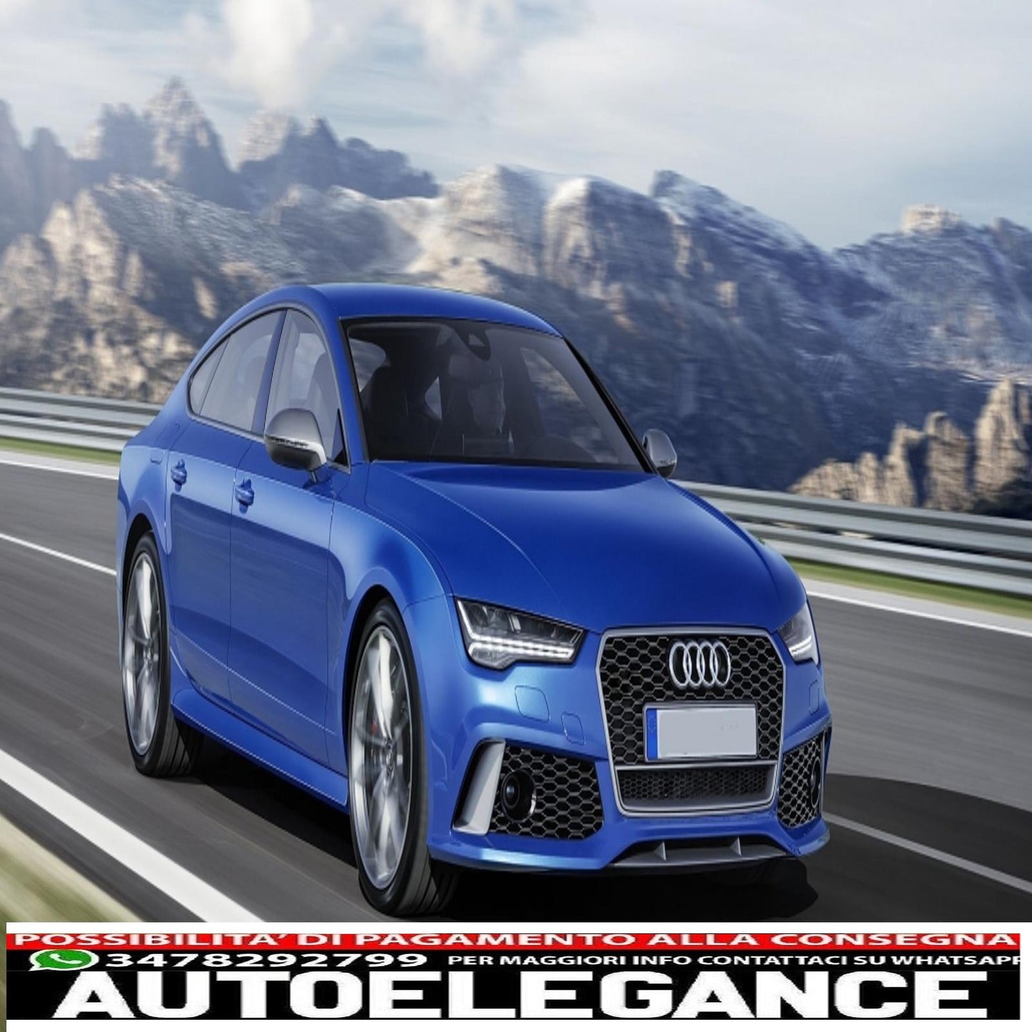 front bumper suitable for audi a7 4g facelift (2015-2018) rs7 design with grille 