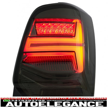 fanali posteriori full led adatti per vw polo 6r 6c 61 (2011-2017) luci di svolta dinamiche sequenziali vento look fumè