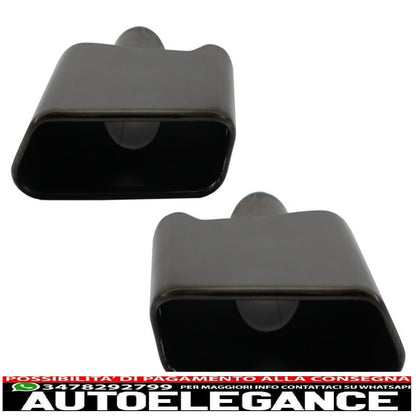 diffusore d'aria a doppia uscita adatto per bmw f10 f11 (2011-2017) con terminali di scarico neri design m-tech 550i sport