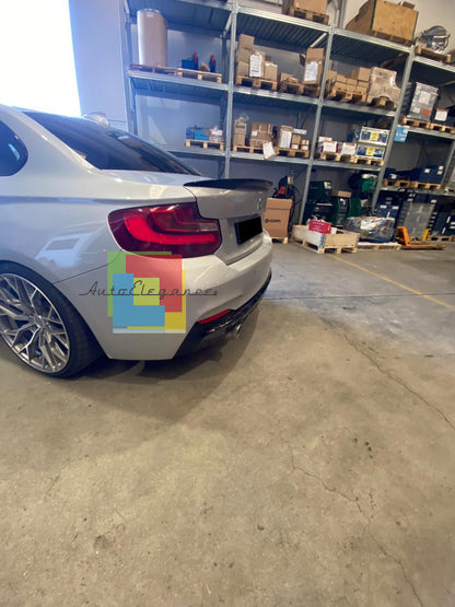 DIFFUSORE ADATTO PER BMW SERIE 2 F22 F23 MSPORT NERO LUCIDO 1+1