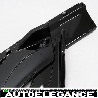 Front bumper lip extension spoiler suitable for vw golf 7.5 facelift (2017-2020) piano black 