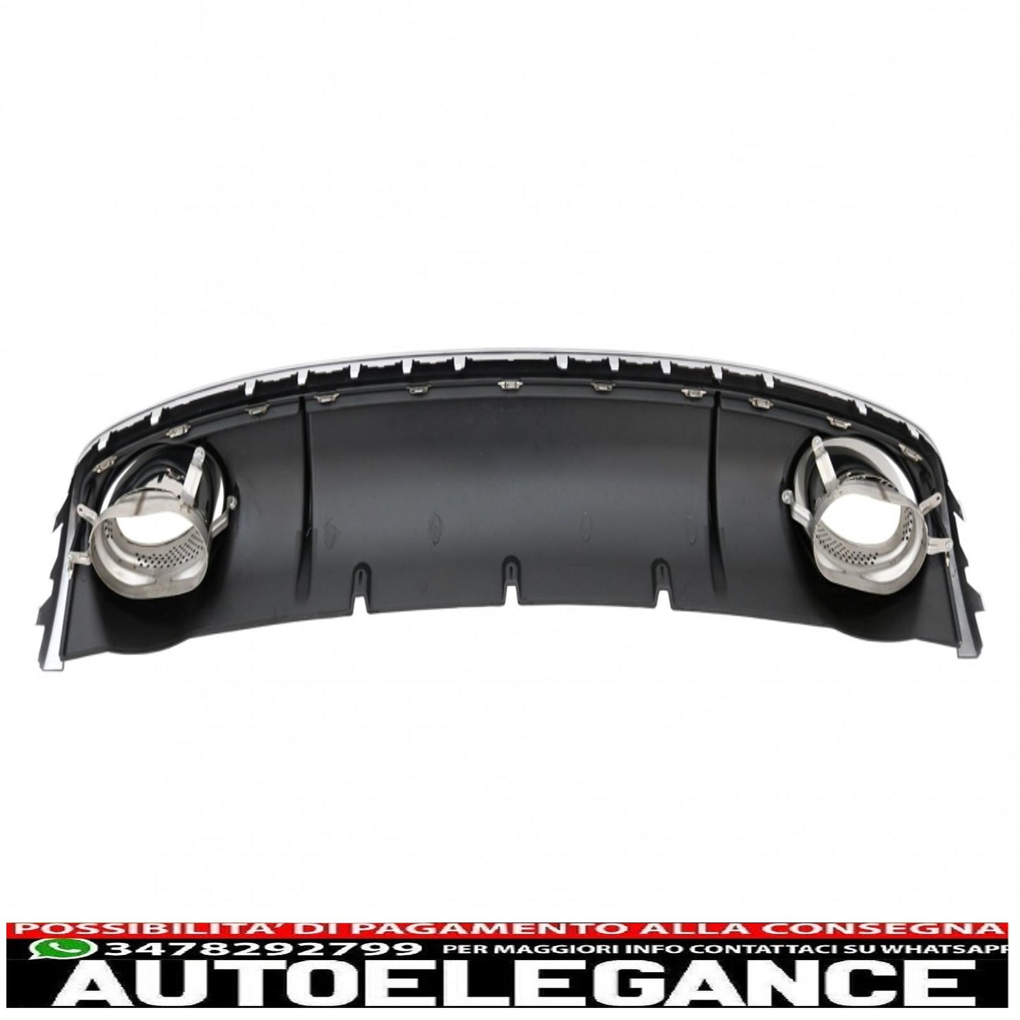 Diffusore e terminali di scarico per mantovana paraurti posteriore adatti per audi a4 b8 b8.5 limousine avant facelift (2012-2015) design rs4