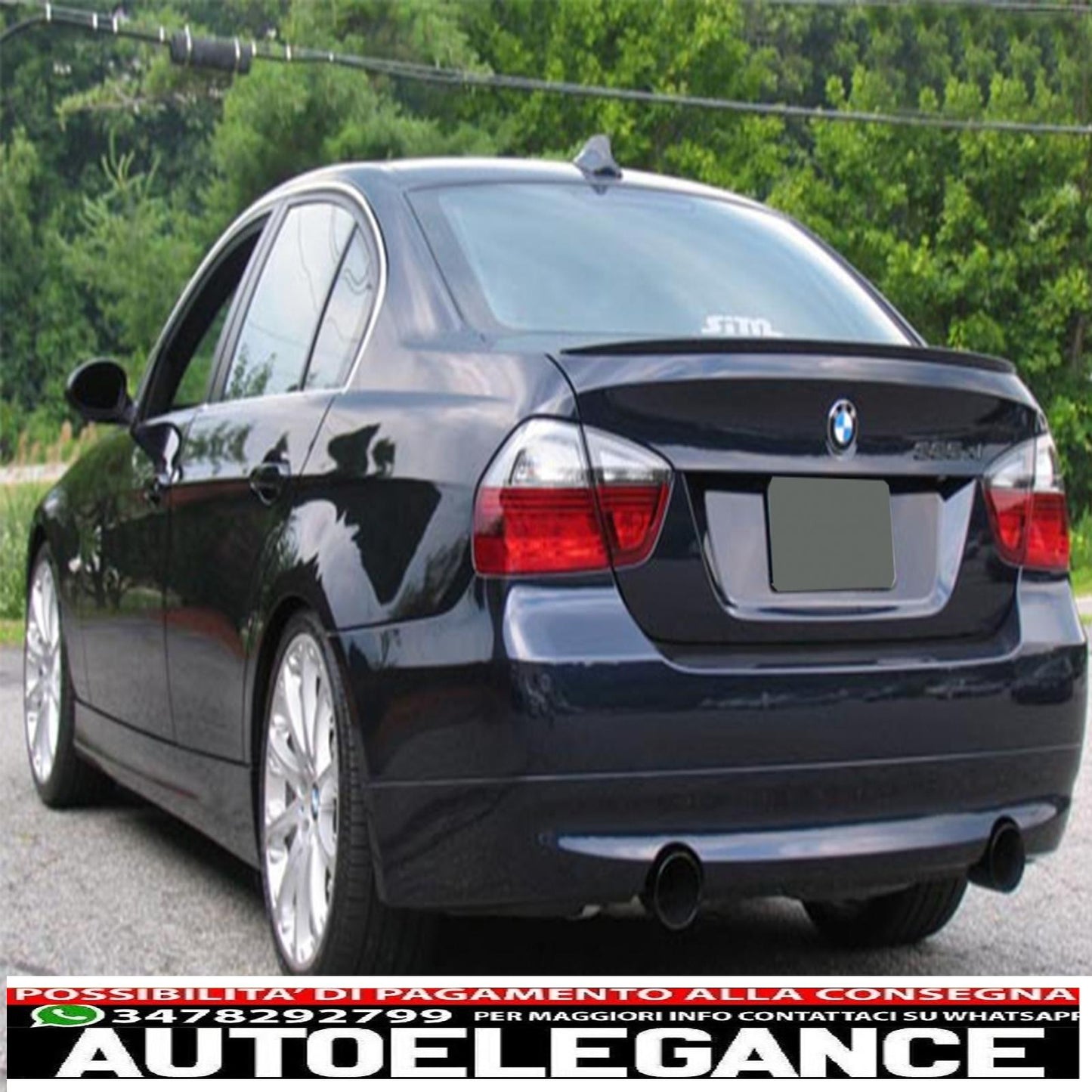 trunk spoiler suitable for bmw 3 series e90 (2005-2010) m3 design matt black