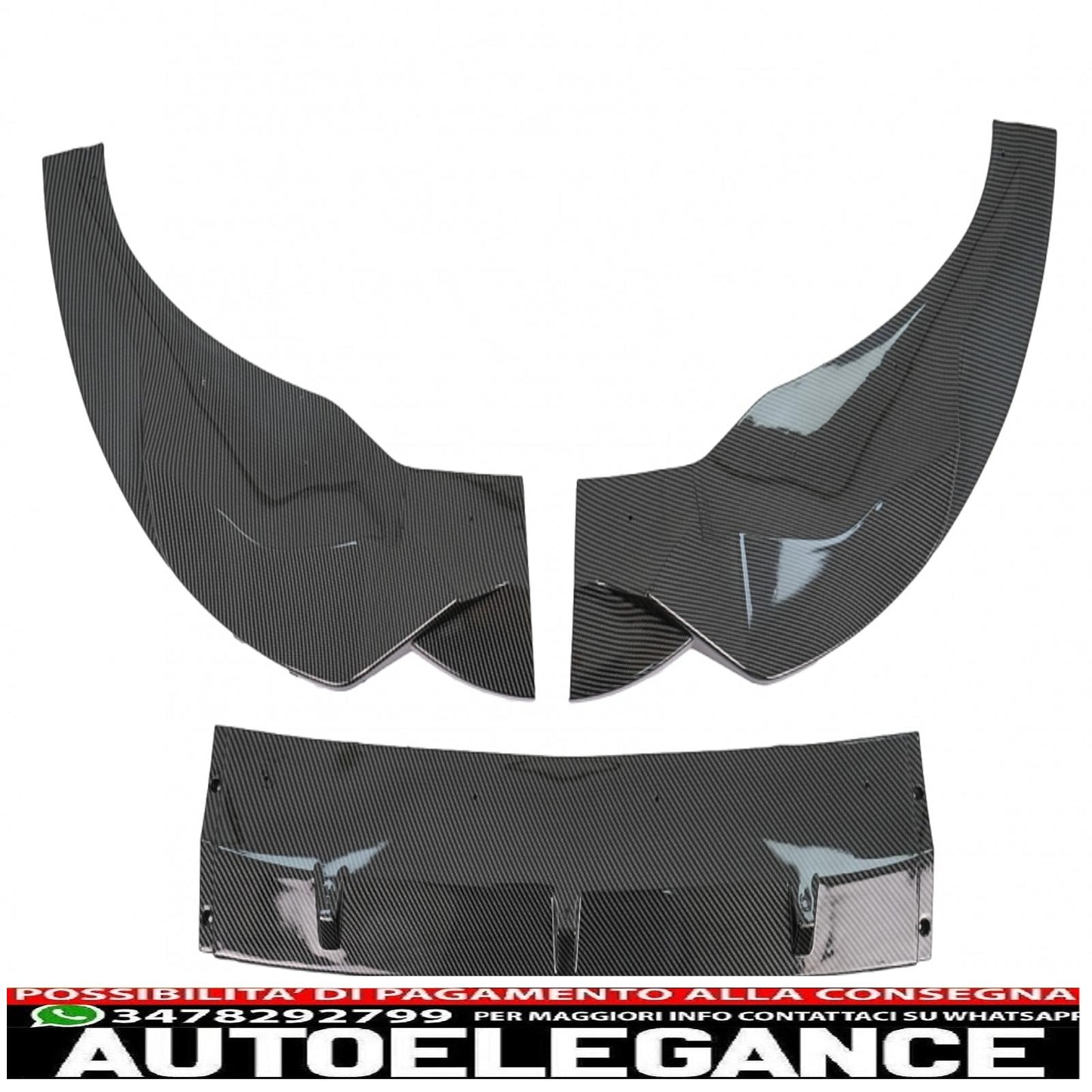 Front bumper spoiler lip suitable for bmw x3 g01 x4 g02 (2018-2020) m sport carbon film covering