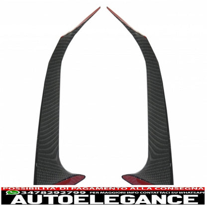 Bumper splitter fins aero side vent canard suitable for mercedes benz cla w117 c117 x117 (2013-2016) cla45 a-design carbon film