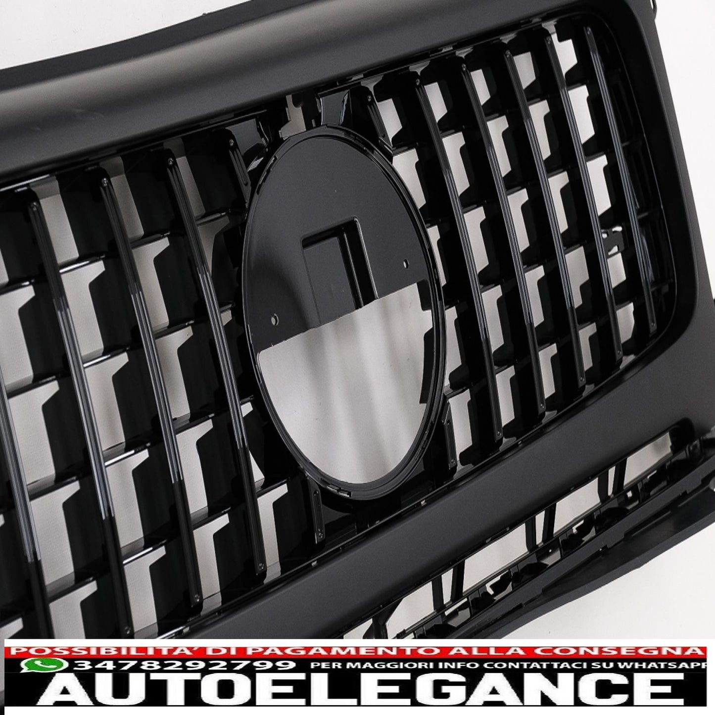 griglia anteriore con coperture fari adatta per mercedes classe g w464 w463a & g63 amg (06.2018-up) gt-r design panamericana nero pianoforte