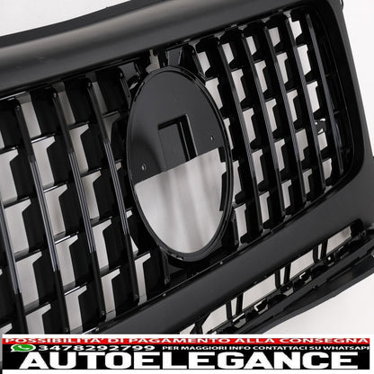 griglia anteriore con coperture fari adatta per mercedes classe g w464 w463a & g63 amg (06.2018-up) gt-r design panamericana nero pianoforte
