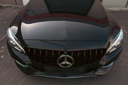 GRIGLIA ADATTA PER MERCEDES CLASSE C W205 2015-2018 NERO LUCIDO SENZA CAMERA GT