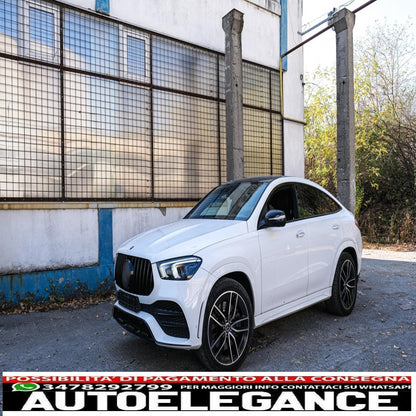Griglia anteriore centrale adatta per mercedes gle suv w167 v167 gle coupe c167 pacchetto sportivo (2019-up) gtr design panamericana tutto nero