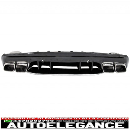 Paraurti anteriore completo con diffusore e minigonne laterali adatto a mercedes classe c w205 s205 (2014-2020) solo spot line amg