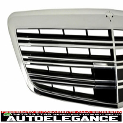 gruppo paraurti anteriore con griglia centrale adatto per mercedes w221 classe s (2005-2010) e minigonne laterali design s63 s65