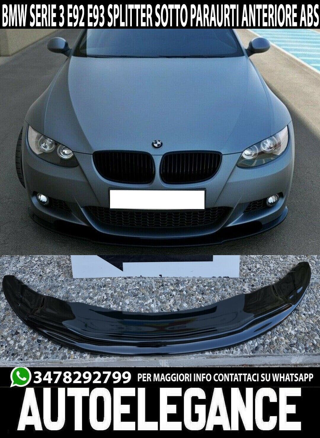 SPLITTER E92 E93 M3 2006-2010 GLOSS BLACK LOOK 0692