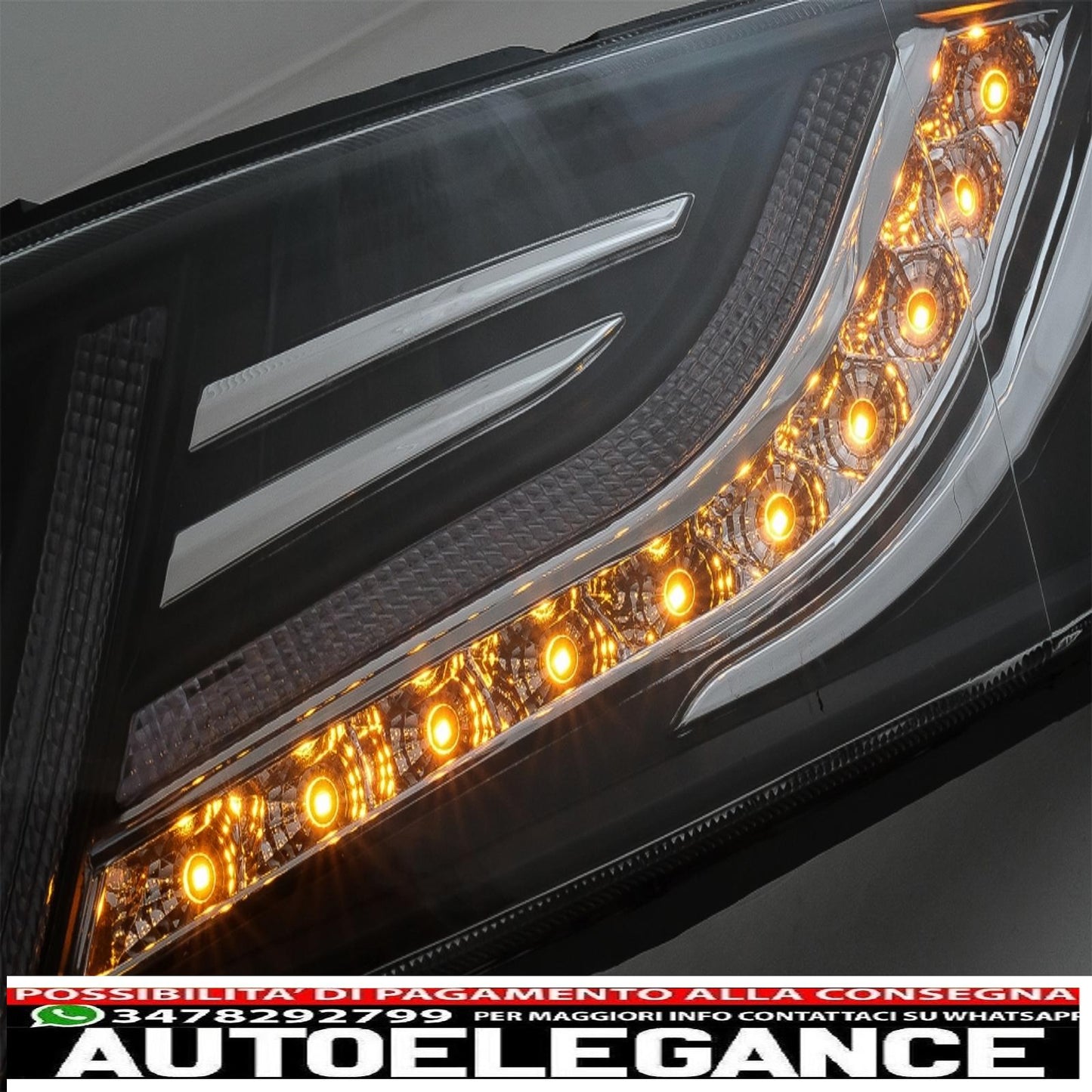 griglia anteriore con fari a led look bi-xeno adatta per toyota fj cruiser xj10 (2007-2015) con indicatori di direzione dinamici