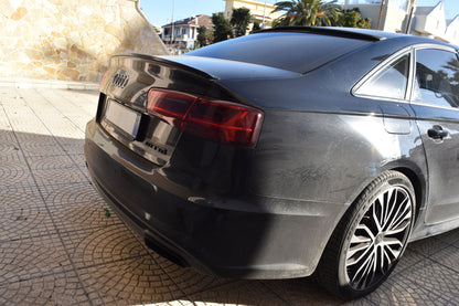 SPOILER LUNOTTO ADATTO PER AUDI A6 4G C7 2011-2018 BERLINA LOOK GREZZO