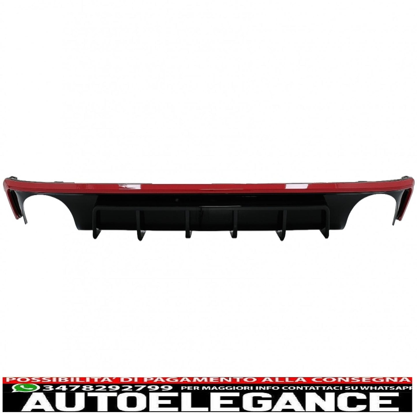 Diffusore e terminali di scarico per paraurti posteriore adatti per audi a6 c8 4k avant berlina (2018-up) rs6 design rosso