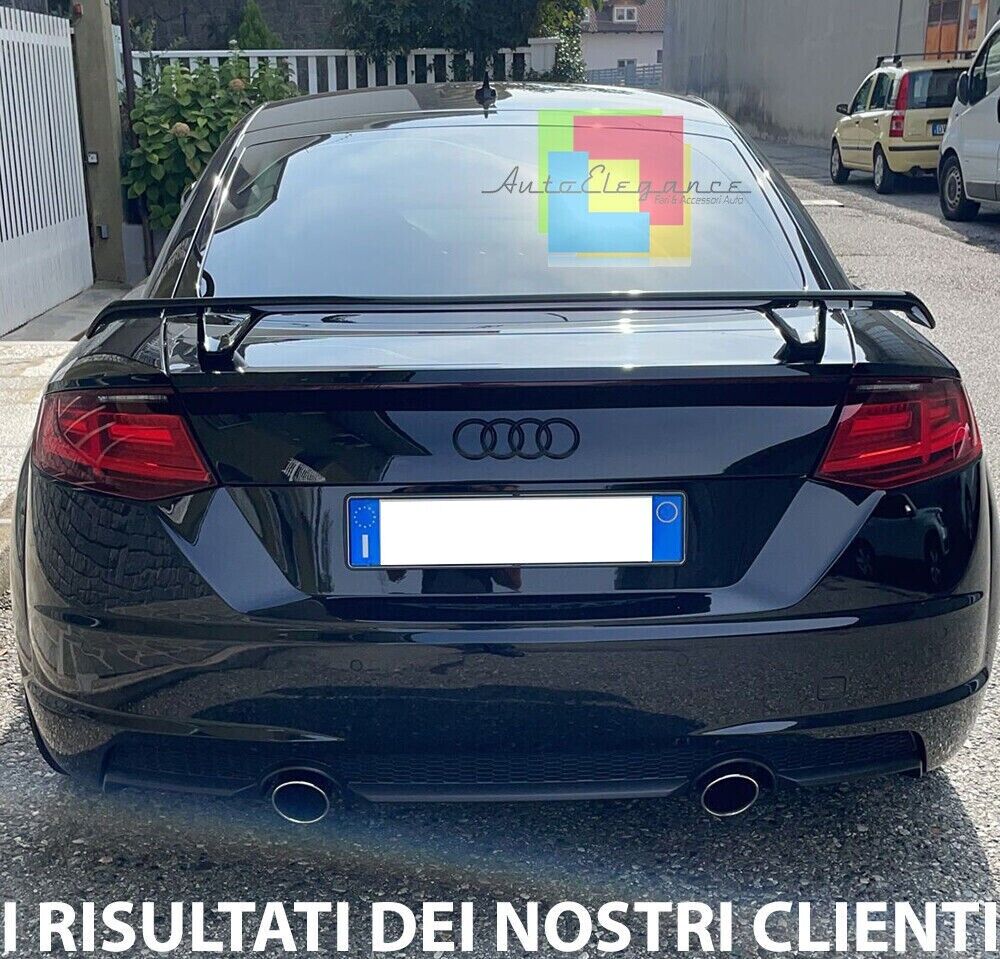 AUDI TT FV 8S 2015-2020 SPOILER POSTERIORE SUL COFANO LOOK TTS TTRS NERO LUCIDO AUTOELEGANCERICAMBI