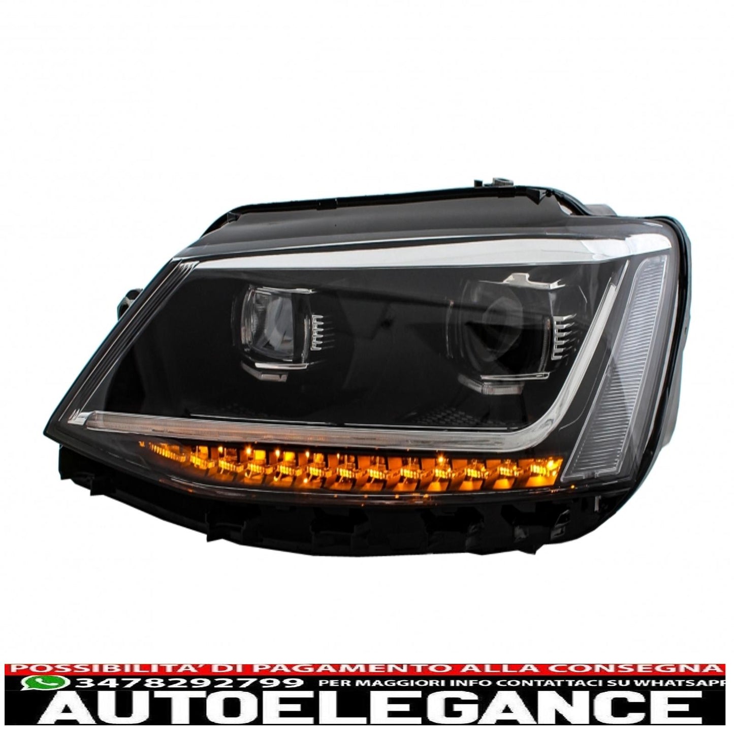 led drl headlights suitable for vw jetta mk6 vi (2011-2017) dynamic turn signals xenon matrix design 
