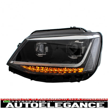 led drl headlights suitable for vw jetta mk6 vi (2011-2017) dynamic turn signals xenon matrix design 