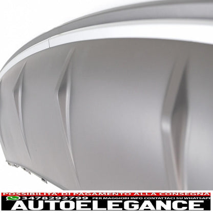 Diffusore mantovana per paraurti posteriore adatto per audi a3 8v berlina (2012-2015) con terminali di scarico marmitta terminali di scarico s3 design quad