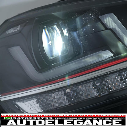 osram full led ledriving headlights suitable for vw golf 7.5 facelift (2017-2020) gti look upgrade for halogens with dynamic sequential cornering lights