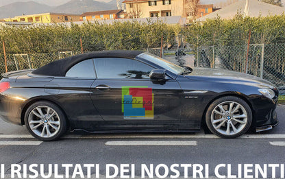 LAME BMW SERIE 6 E63 E64 SPLITTER SOTTO MINIGONNE LATERALI ABS NERO LUCIDO