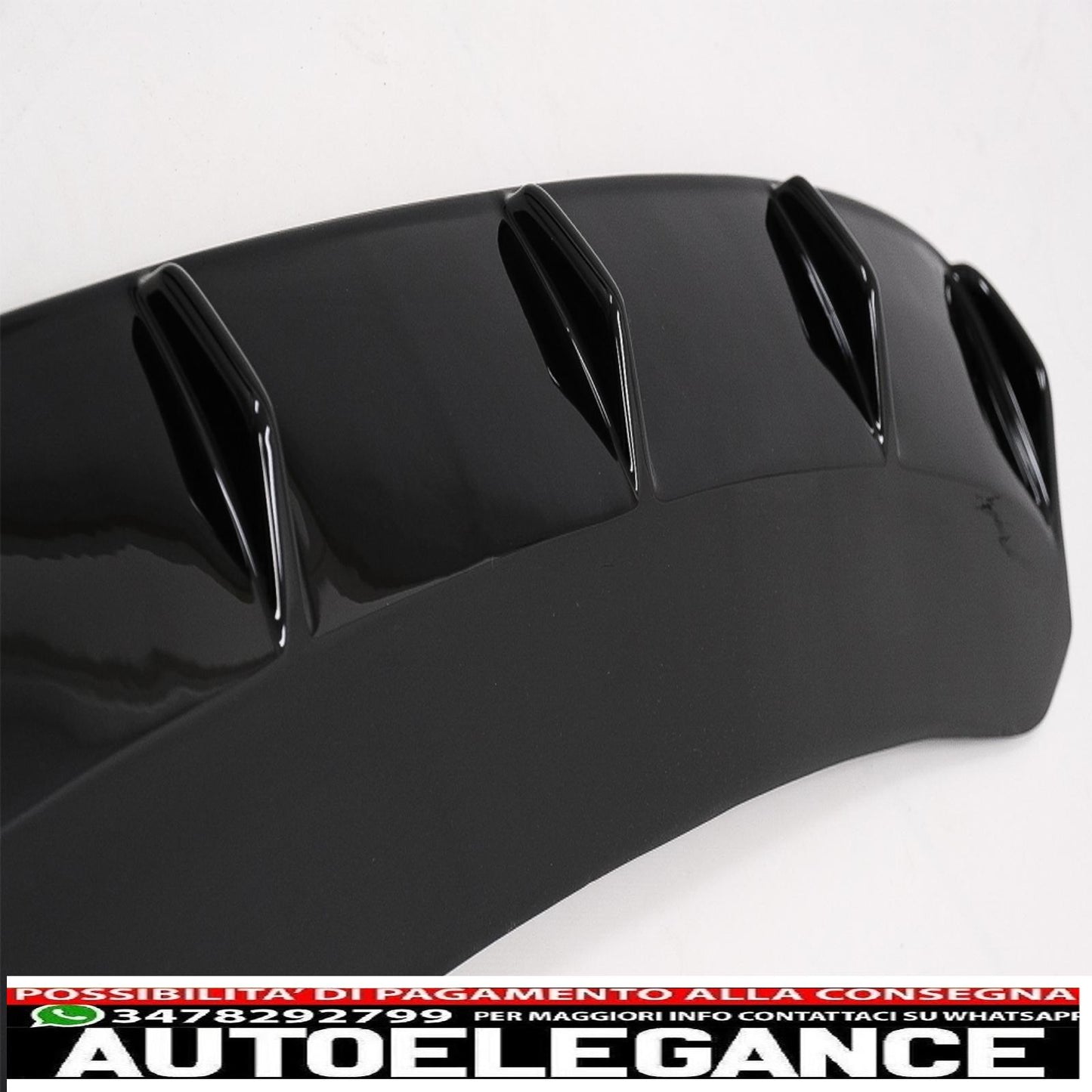 Diffusore d'aria mantovana paraurti posteriore adatto per skoda octavia ii (2004-2009) pianoforte nero