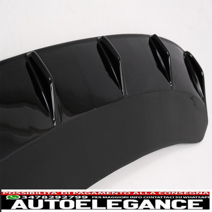 Diffusore d'aria mantovana paraurti posteriore adatto per skoda octavia ii (2004-2009) pianoforte nero