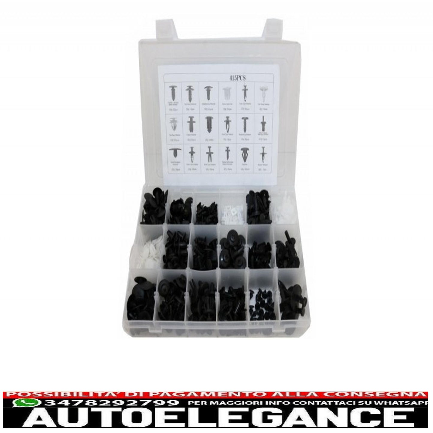 415pcs car clip plastic screw kit 