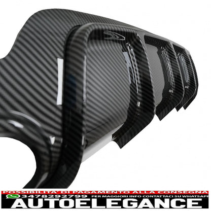 Rear bumper diffuser suitable for bmw 4 series f32 f33 f36 (2013-2019) coupe cabrio m performance design carbon film covering left double outlet