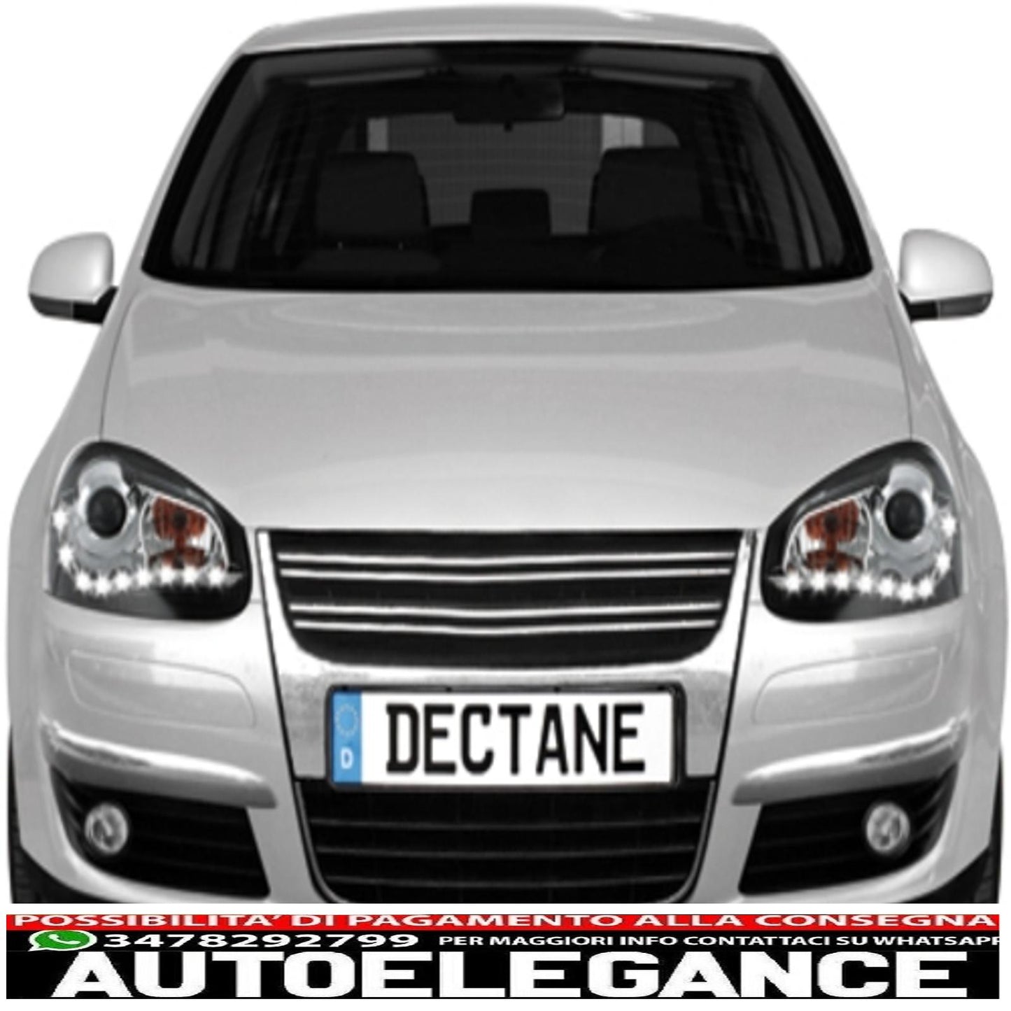 daytime running lights suitable for vw golf v 5 (2003-2009) black