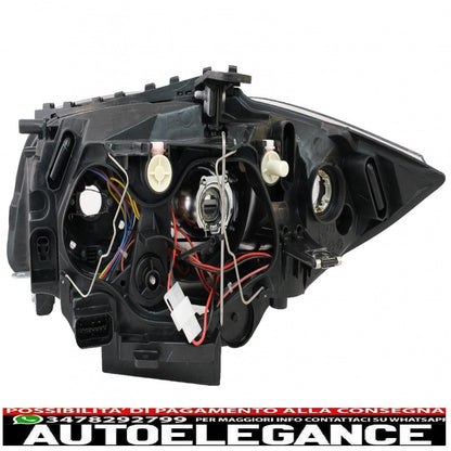 angel eye headlights suitable for bmw 1 series e81 e82 e87 e88 (2004-2011) 2 black halo rims 