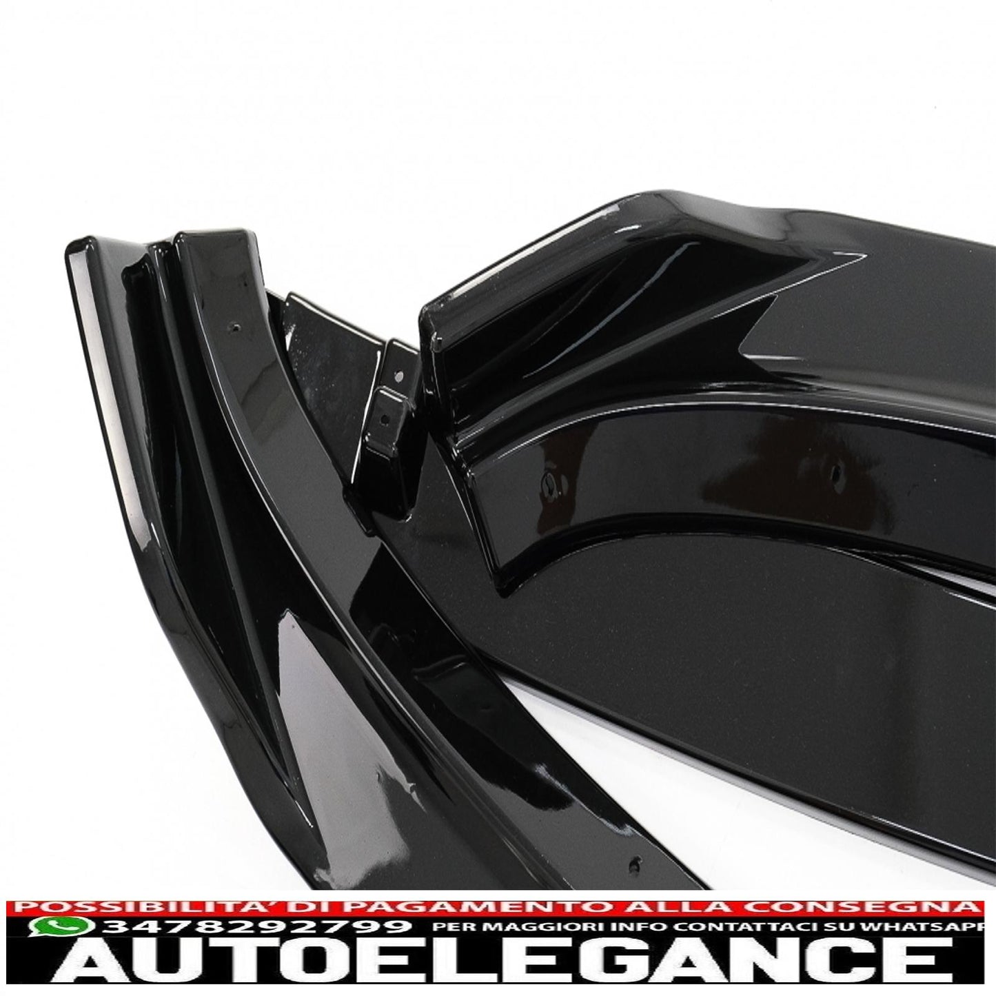 Front Bumper Lip Extension Spoiler Fit For VW Passat B8 3G Limousine Variant (2015-2018) Piano Black