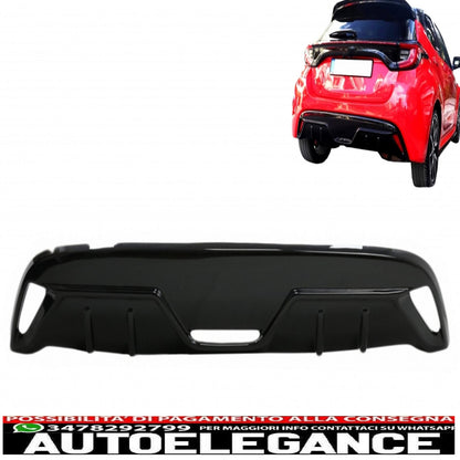 Rear Bumper Diffuser Suitable For Toyota Yaris Mk4 XP210 (2020-up) Piano Black